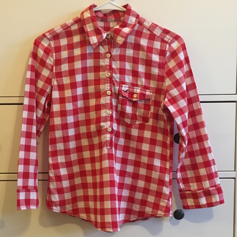 Hollister Red Checked Shirt
